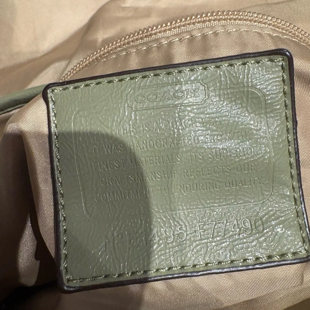 Coach Green Nylon Crossbody Bag Lightweight Everyday - Picture 6 of 9